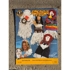 vintage craft book Mop Mini Dolls for Kids 2158 Suzanne McNeill Design Originals